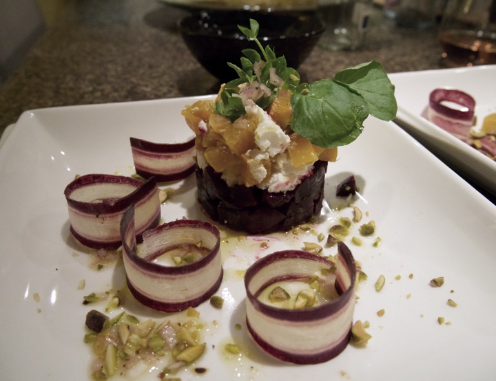 [photo: Beet and goat cheese salad]